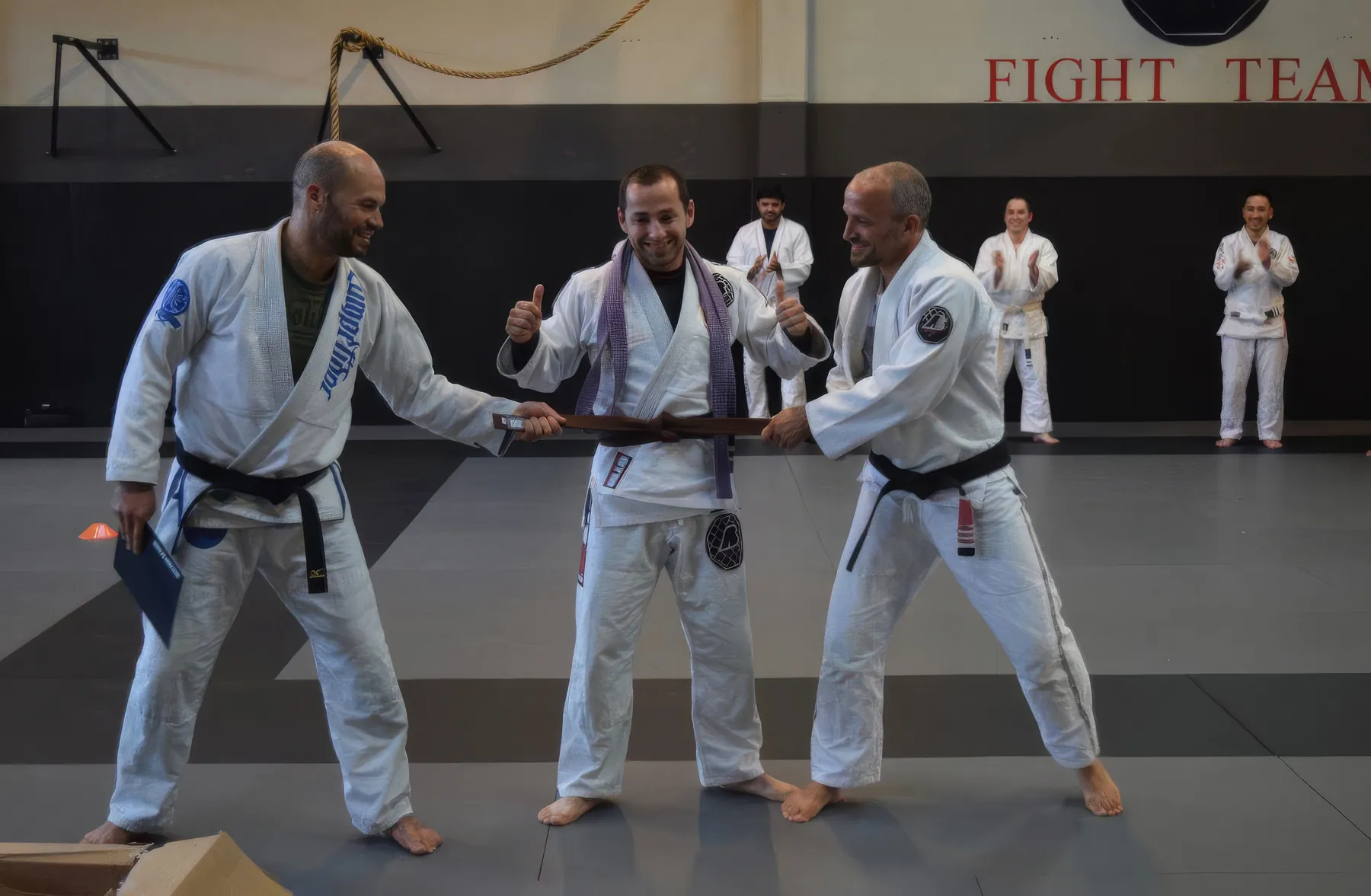 BJJ belt promotion at AB MMA