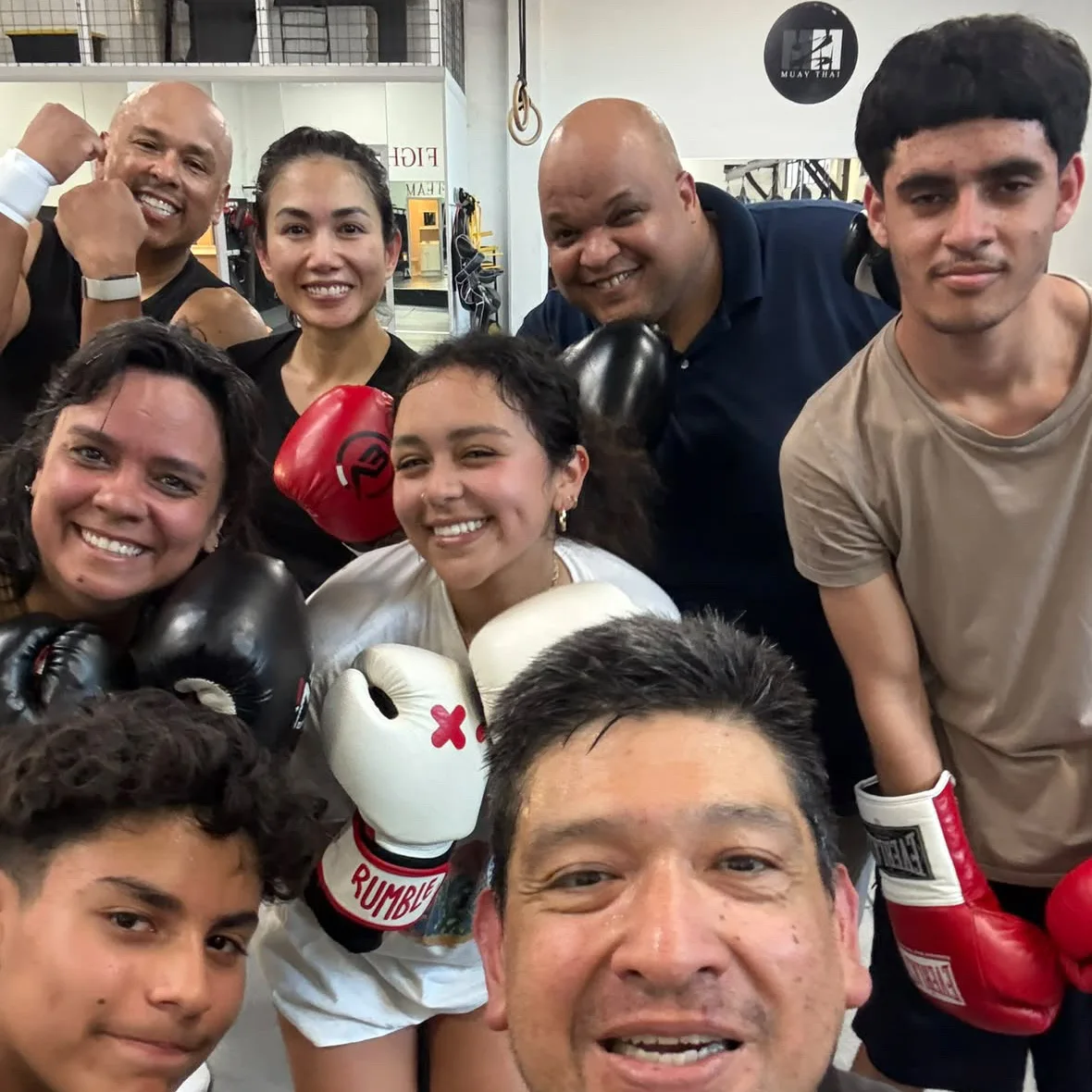 Students after a striking class at AB MMA