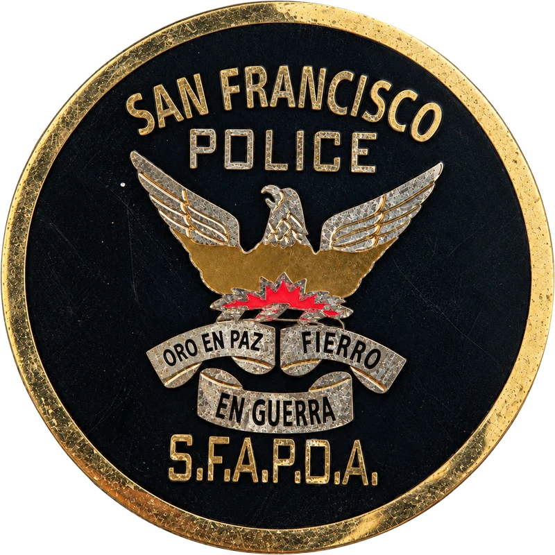 San Francisco Asian Peace Officers Association (SFAPOA) challenge coin given to Pedro Arrigoni